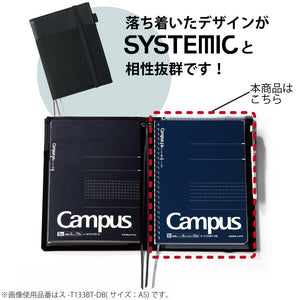 KOKUYO Campus Twin Ring Notebook, Business Type, Dot B 6mm Ruled, A5, 50 Sheets, 30 Lines, Navy Cover, Japan Import (SU-T133BT-DB)