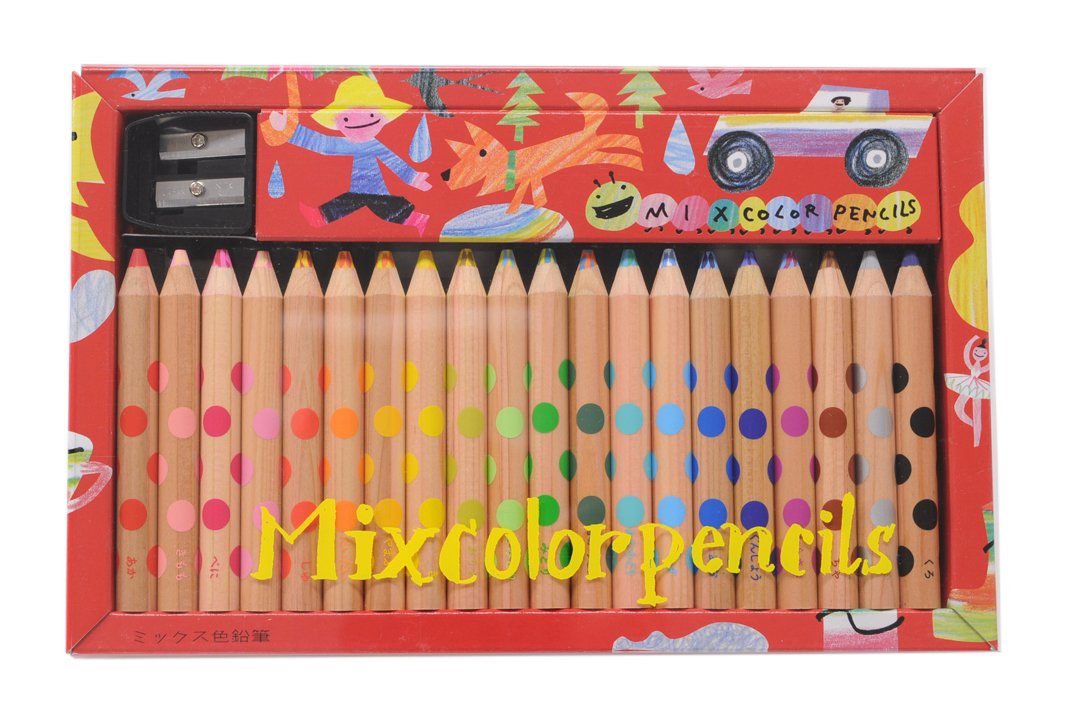 KOKUYO Dual Colored Pencils with Pencil Sharpener in 20 Colors. Smooth Coloring Pencils for Durable, Vibrant, Coloring, Drawing, Sketching, Arts & Crafts Supplies Gift. Japan Import (KE-AC2)