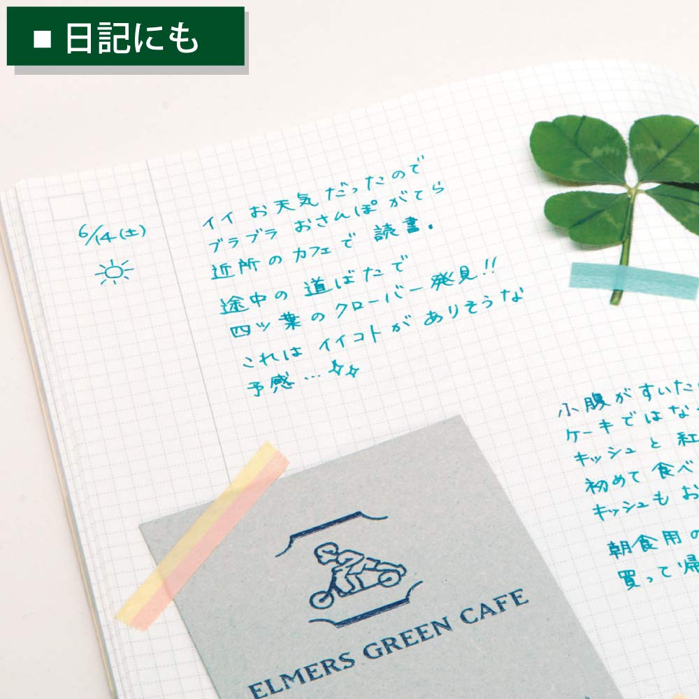 Kokuyo JIBUN_TECHO IDEA Notebook, A5 Slim Size(8.3" x 4.9"), 3mm Grid Ruled, 40 Sheets, Thin Paper, Pack of 2, Japan Import (NI-JCA3)