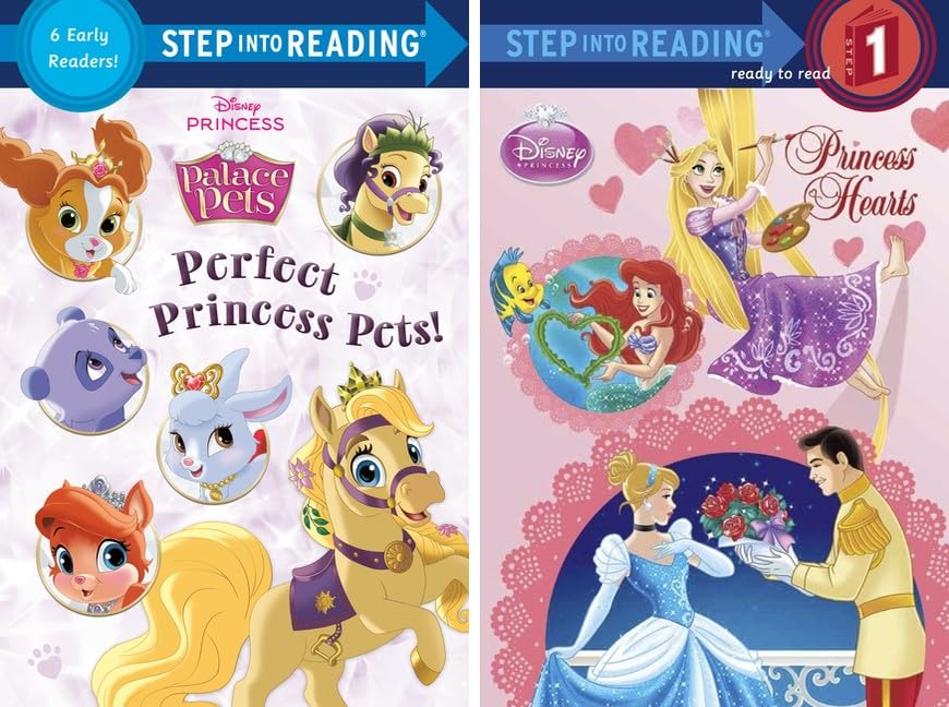 Step Into Reading Disney Princess 10 Book Set: The Perfect Dress, Rapunzel's Perfect Pony, I Love My Dad, Belle's Playful Puppy, Ariel's Brave Kitten, Tangled Kingdom of Color & More