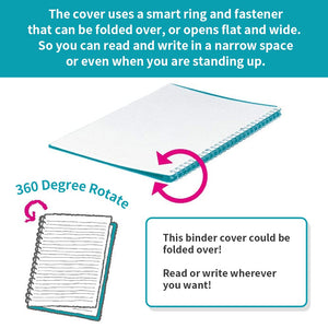 Kokuyo Campus Smart Ring Binders 5 Pack, B5 Binder Notebooks, 60 Sheets Capacity, 26 Holes Slim Binder Folder and 300 Sheets Campus Loose-leaf Paper for Work, Study and Journal, Japan Import