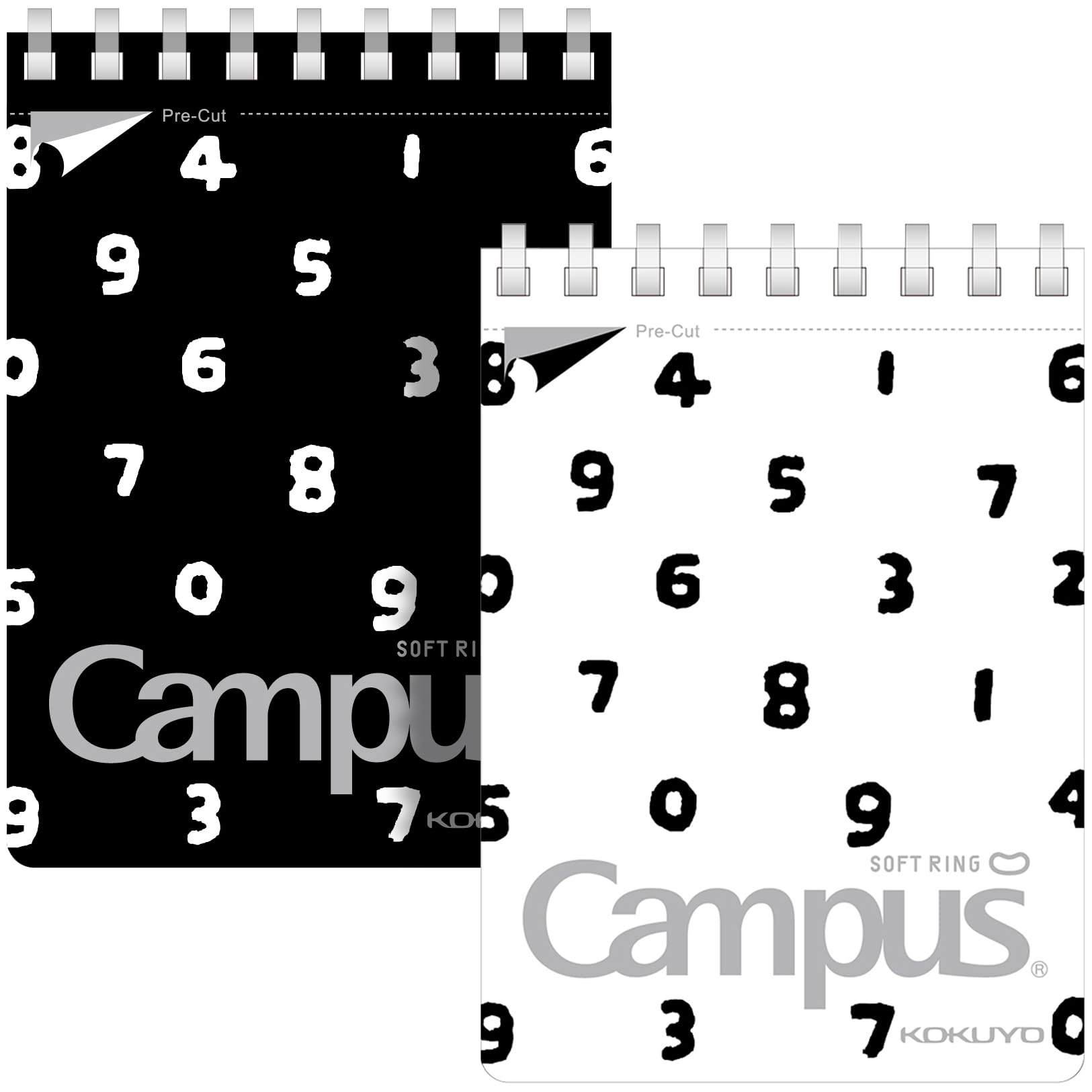 KOKUYO Small Notebooks, 2 Pack 3"x5" Pocket Spiral Notepads 50 Sheets 5x5 Dotted Each, Dot Grid Little Mini Soft Ring Notebook with Perforated Page to Stay Organized for Work or School