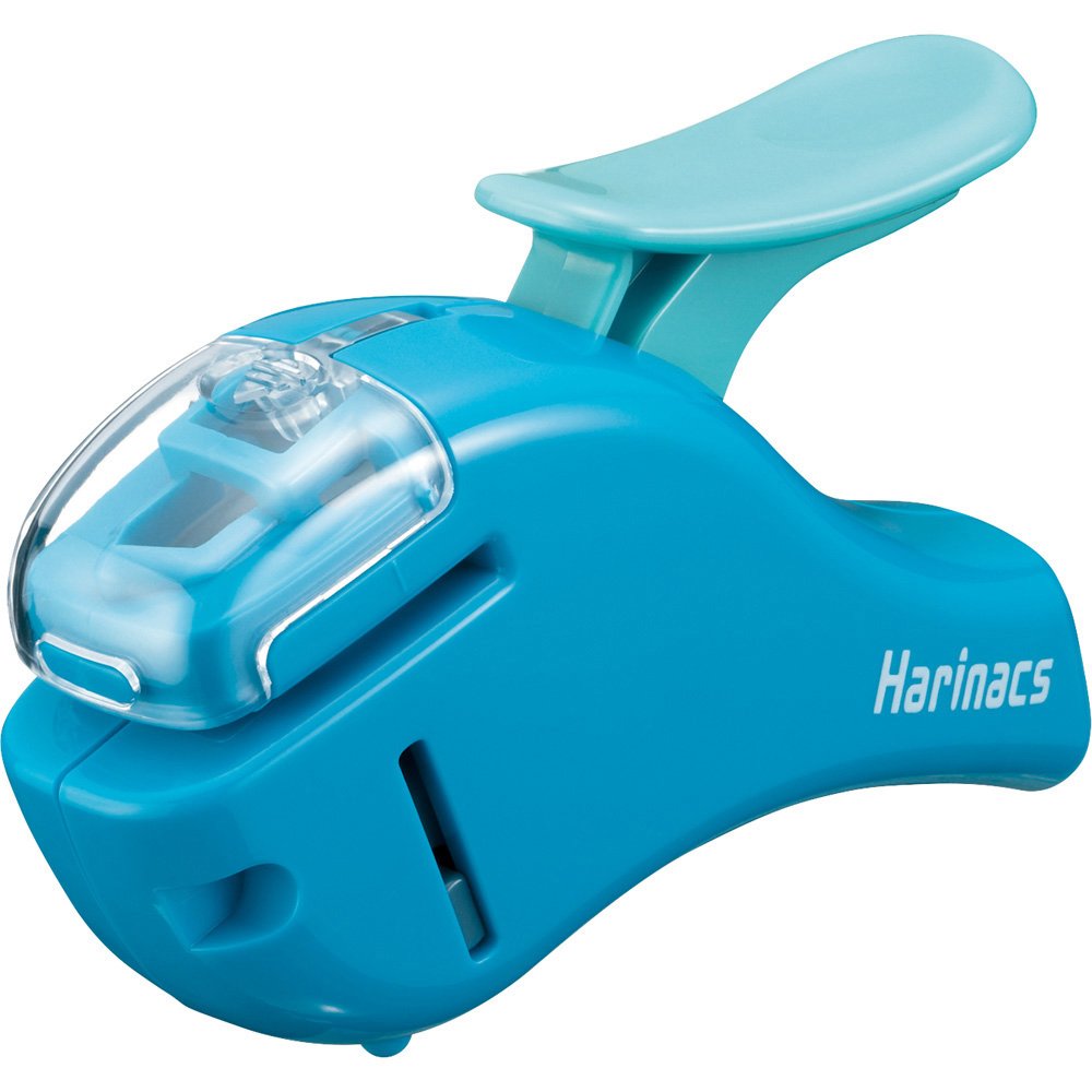 Kokuyo Stapleless Stapler, Harinacs Handheld Staple-Free, Up to 5 Sheets No Staple Binding, Portable Holeless Compact Alpha, Blue, Japan Import (SLN-MSH305B)