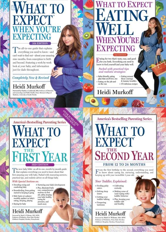 What to Expect 4-book set: First Year/Second Year/What to Expect When You're Expecting/Eating Well When You're Expecting