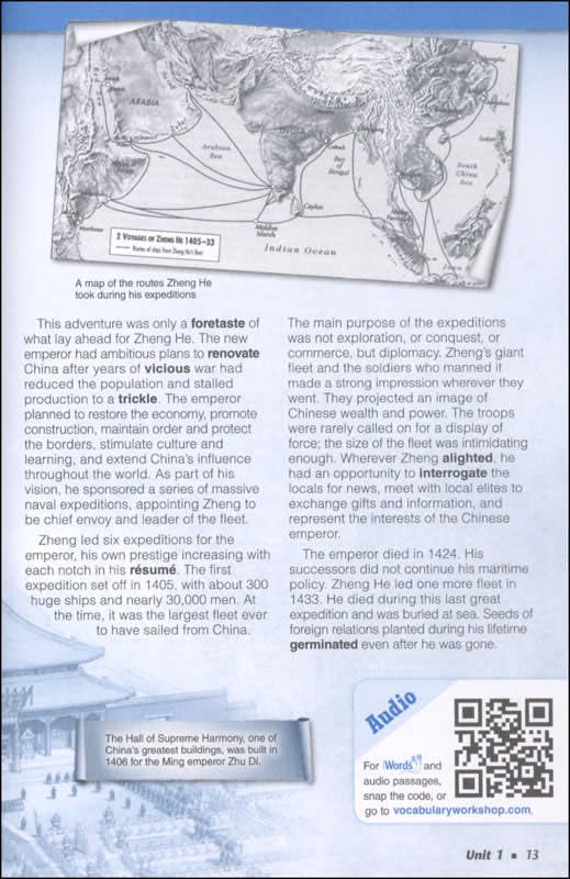 Vocabulary Workshop Enriched Level B Student Edition, Grade 7 | Vocabulary Workbook | English Language Arts