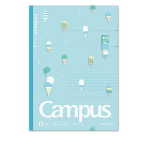 KOKUYO Composition Notebooks, 5 Pack Campus Semi-B5 Comp Book with Dot B 6mm Ruled, 30 Sheets, School Lined Notebook in Snack Motif, Journal Notebook for Women Work Study Note Taking (NO-3CBTN-L36X5)