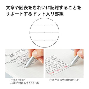 KOKUYO Campus Notebook, Business Type, Dot B 6mm Ruled, Semi-B5, 50 Sheets, 37 Lines, Navy Cover, Pack of 5, Japan Import (NO-5BT-DB)