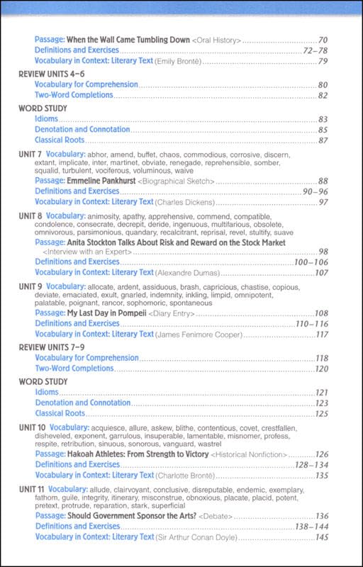Vocabulary Workshop Enriched Level E Student Edition, Grade 10 | Academic Vocabulary Workbook | High School English Language Arts