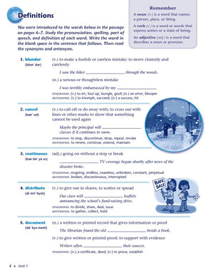Vocabulary Workshop ©2011 Level Blue (Grade 5) Student Edition