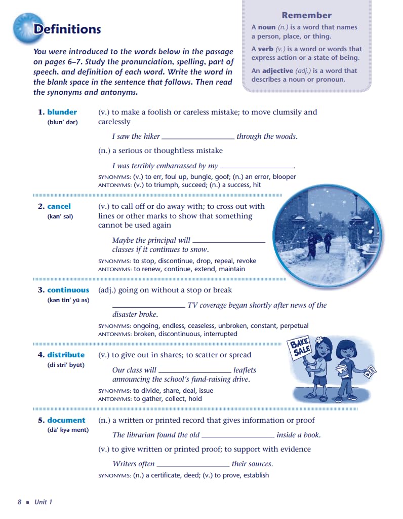 Vocabulary Workshop ©2011 Level Blue (Grade 5) Student Edition