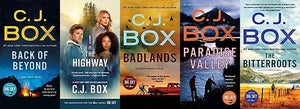 "Cassie Dewell Novels 5 Book Set Back of Beyond, The Highway, Badlands, Paradise Valley & The Bitterroots In MassMarkrt Paperback By C.J. Box "