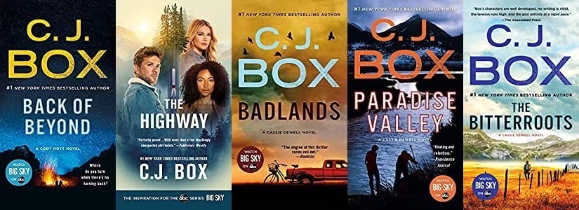 "Cassie Dewell Novels 5 Book Set Back of Beyond, The Highway, Badlands, Paradise Valley & The Bitterroots In MassMarkrt Paperback By C.J. Box "