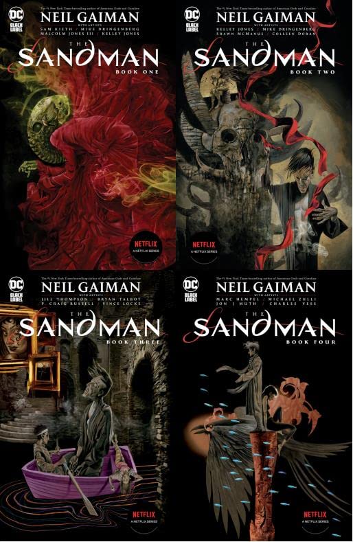 The Sandman Comic 4-book Set Vol 1-4 by Neil Gaiman