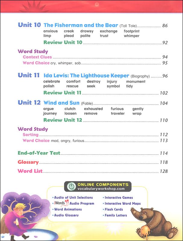 Vocabulary Workshop Enriched Red Level Student Edition, Grade 1 | Vocabulary Workbook | Early Elementary English Language Arts