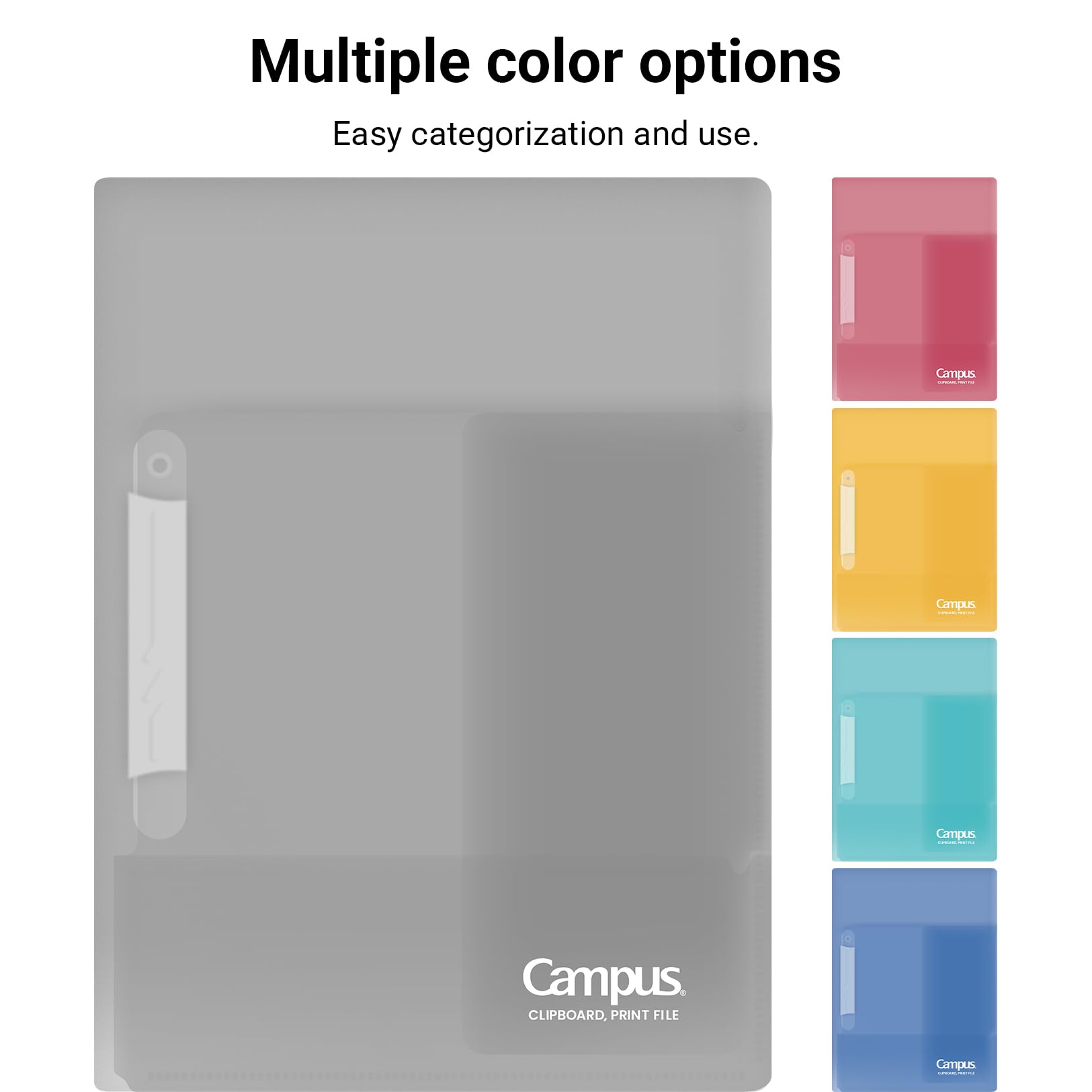 Kokuyo Portfolio Folder with Pockets Folder for Paper Organization, Heavy Duty Pocket Fits US Letter & A4，Dual-Purpose Clip & Pocket Design (FU-CE755M)