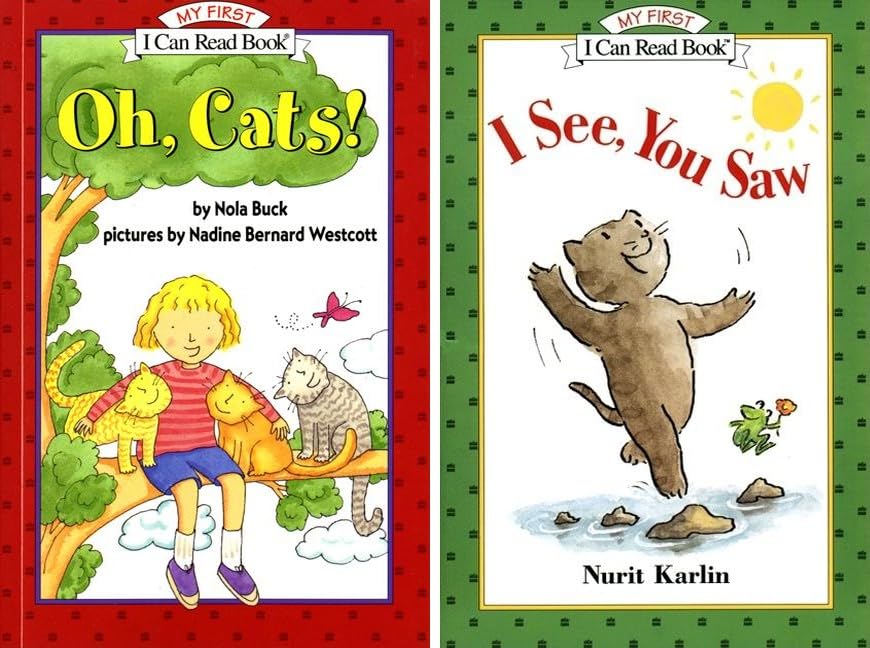 My First I Can Read 10 Books Set: The Best Seat in Kindergarten, Loose Tooth, Morris the Moose, Chicken Said Cluck, Oh Cats, I See You Saw, Beach Race, Rocky Road, How Many Fish, Scat Cat