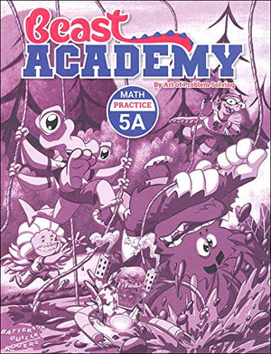 Art of Problem Solving: Beast Academy Grade 5 Complete Books Set (8 Books) - Math Guide 5A, 5B, 5C, 5D & Math Practice 5A, 5B, 5C, 5D
