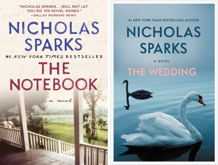 Nicholas Sparks 2-Book Paperback Collection Set - The Notebook and The Wedding