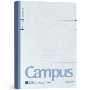 KOKUYO Campus Composition Notebook, 1 Pack B5 Lined Notebooks with 100 Sheets 6mm Ruled Paper, 7 x 10 inch Notebook for School and Work, School Supplies Comp Book for Journal Diary, Japan Import