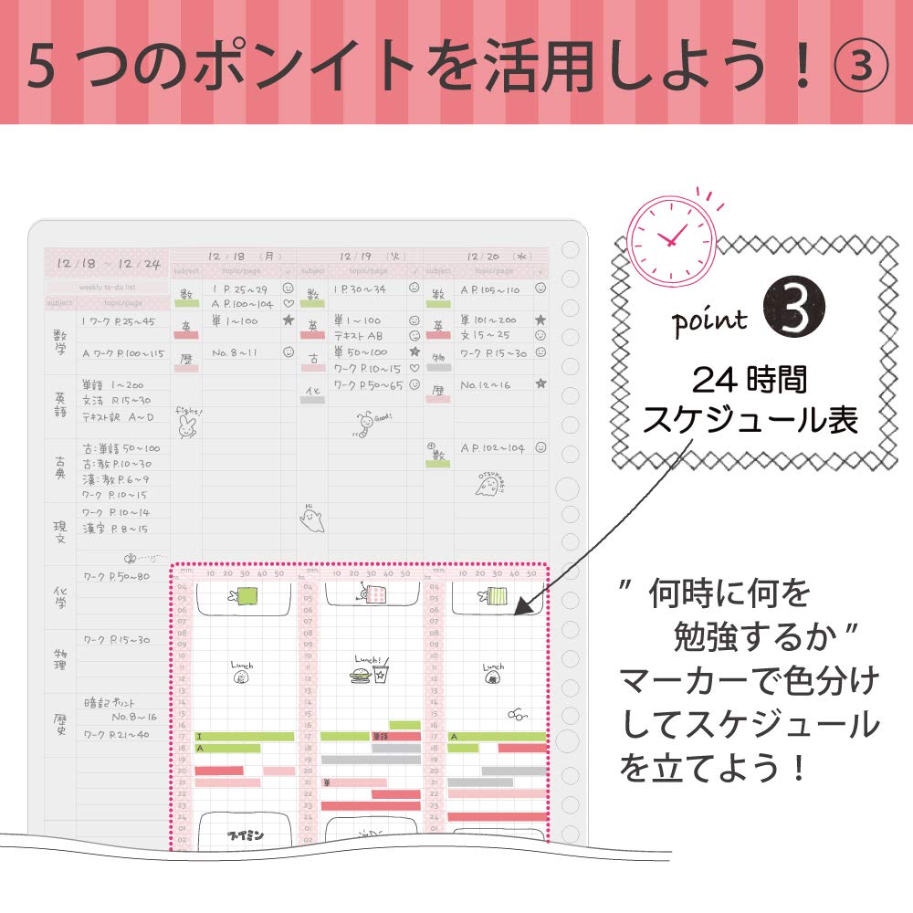 Kokuyo Campus Loose Leaf Study Planner Weekly Ruled