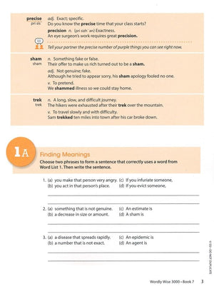 Wordly Wise 3000 Book 7 Student Edition, 4th Edition | Academic Vocabulary Workbook | Grade 7
