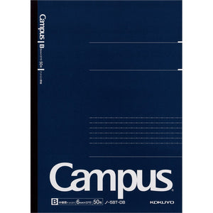 KOKUYO Campus Notebook, Business Type, Dot B 6mm Ruled, Semi-B5, 50 Sheets, 37 Lines, Navy Cover, Japan Import (NO-5BT-DB)
