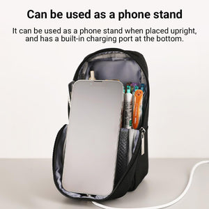 KOKUYO Pencil Case Pouch, Standing Pen Pouch Bag, Foldable Magnetic Stand up Phone Pencil Holder Organizer, Large Capacity Portable Pencil Box for School Office Supplies. (Mag Critz Neo - Grey)
