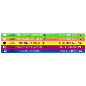 Percy Jackson Graphic Novels Books 1-5 Collection Set: The Lightning Thief, Sea of Monsters, Titan's Curse, Battle of the Labyrinth, The Last Olympian