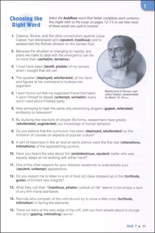 Vocabulary Workshop Enriched Level E Student Edition, Grade 10 | Academic Vocabulary Workbook | High School English Language Arts