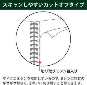 KOKUYO Campus Twin Ring Notebook, Business Type, Dot B 6mm Ruled, Semi-B5, 50 Sheets, 37 Lines, Navy Cover, Japan Import (SU-T113BT-DB)