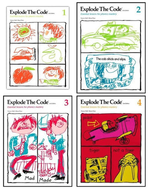 Explode the Code Series Book 1, 2, 3, 4: 4-Book Collection Set, 2nd Edition Homeschool: Phonics Workbooks for Early Reading, Spelling, and Decoding Skills