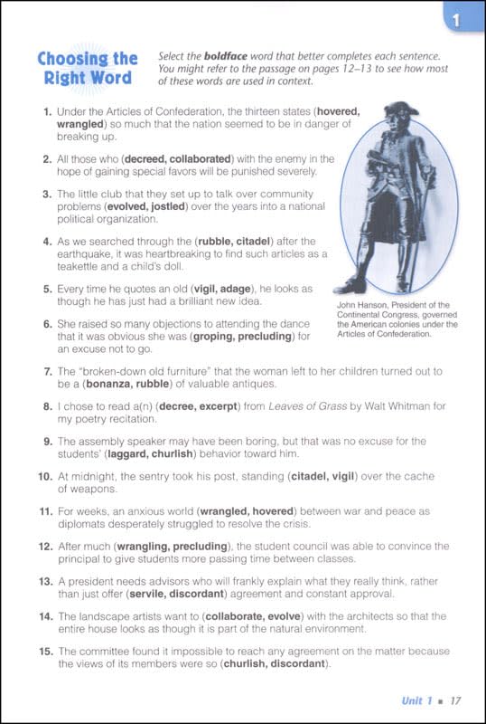 Vocabulary Workshop Enriched Level D Student Edition, Grade 9 | Vocabulary Workbook | Academic English Language Arts