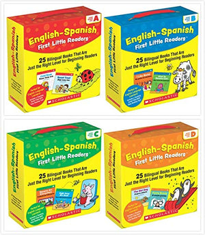 NEW LIST! Scholastic English-Spanish First Little Readers Complete Kit (4 Sets): Guided Reading Level A, B, C, D