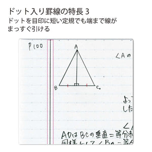 Kokuyo AMNO-3BTNX5-1 Notebooks, Campus Notebook, B5, With Dots, B Ruled, 5 Pack Black