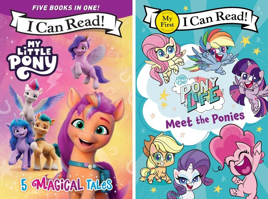 My Little Pony & Mittens My First I Can Read Collection 10 Books Set: 5 Magical Tales, Pony Life, Misty’s Tale, Mittens Series + Biscuit Loves the Library, Early Reading Books for Kids