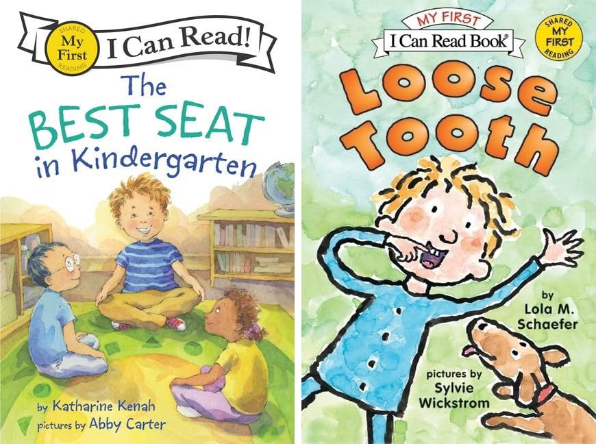 My First I Can Read 10 Books Set: The Best Seat in Kindergarten, Loose Tooth, Morris the Moose, Chicken Said Cluck, Oh Cats, I See You Saw, Beach Race, Rocky Road, How Many Fish, Scat Cat