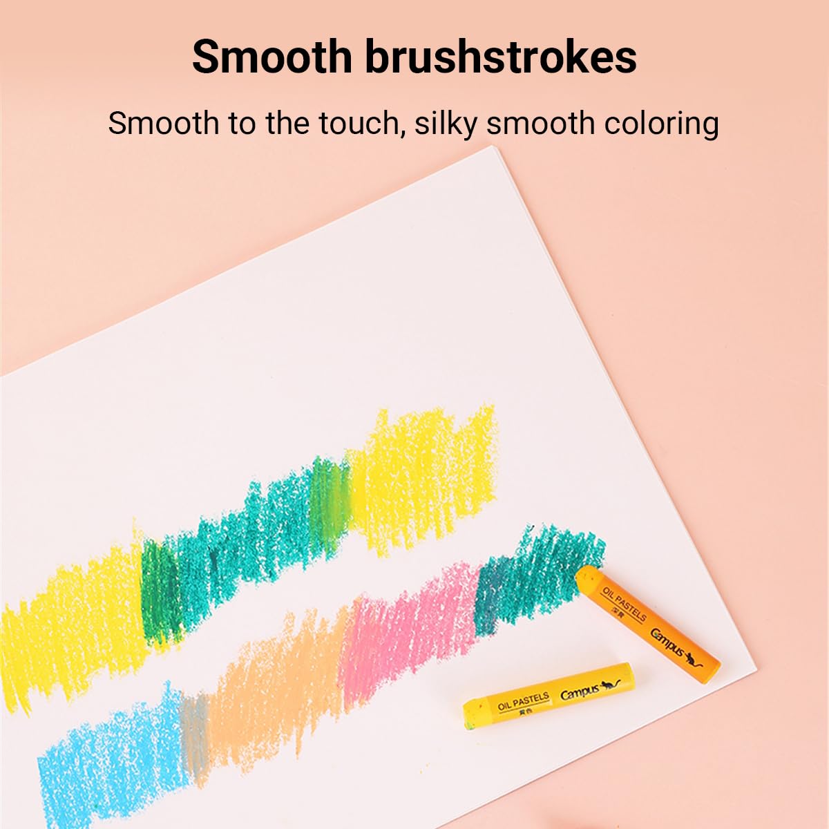 KOKUYO Soft Oil Pastels Set, 25 Colors Oil Pastels for Artists Beginners Adults Teachers - Vibrant Oil Pastel Crayons for Art Painting & Drawing, Blending, Layering, Shading