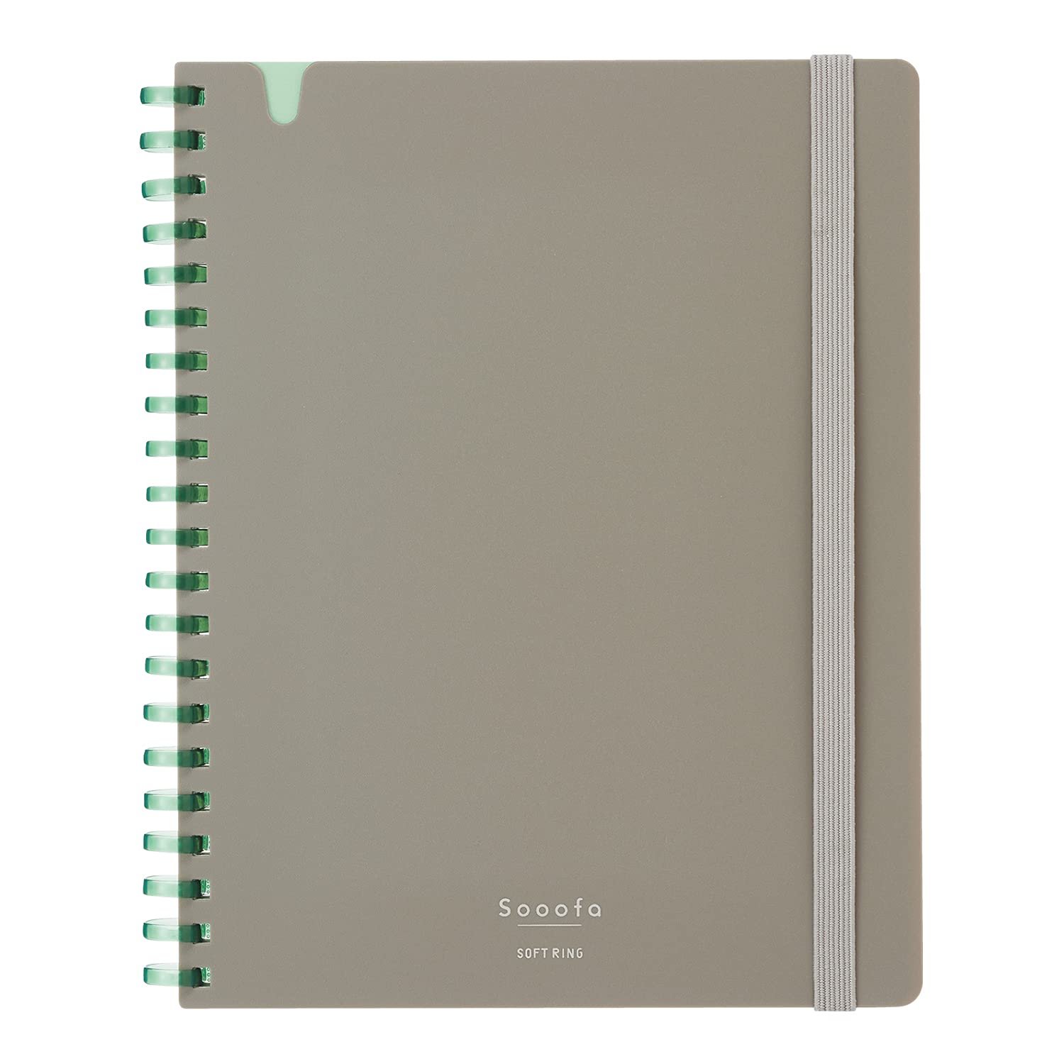 KOKUYO Graph Journal Notebook, Sooofa 7.2'' x 5.5'' Soft Ring Notebook for Women 4mm Grid Ruled, 80 Perforated Sheets, Gray, B6 Notebook for Work Journals for Writing. Japan Import (SU-SV748S4-M)