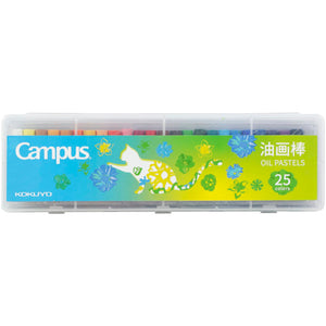 KOKUYO Soft Oil Pastels Set, 25 Colors Oil Pastels for Artists Beginners Adults Teachers - Vibrant Oil Pastel Crayons for Art Painting & Drawing, Blending, Layering, Shading