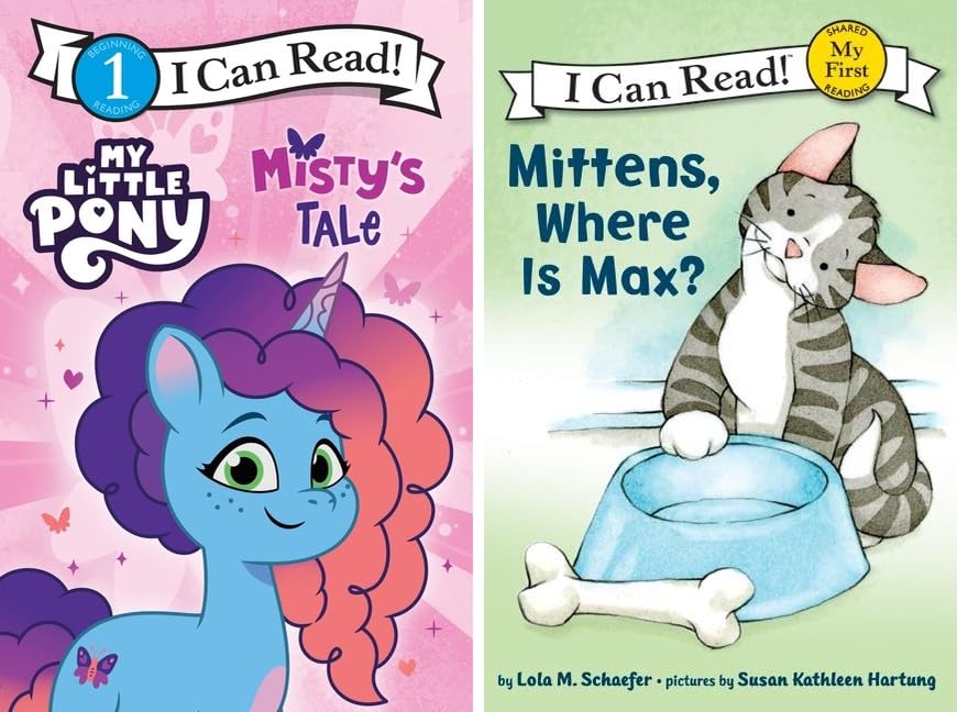 My Little Pony & Mittens My First I Can Read Collection 10 Books Set: 5 Magical Tales, Pony Life, Misty’s Tale, Mittens Series + Biscuit Loves the Library, Early Reading Books for Kids