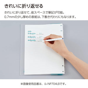 Kokuyo Campus Refillable Notebook, A5 2x2 Slim Ring Binder Notebook with Customizable Title Page, 40 Sheets Capacity. Suitable for 20 Holes Loose Leaf Paper, Pink (RU-NP134P)