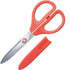 Kokuyo Saxa Non-Stick Scissors - Heavy Duty Titanium Coating Blades with 3D Technology, Ambidextrous Design for Crafting, Sewing & Daily Use, Red, Japan Import (HASA-P280R)