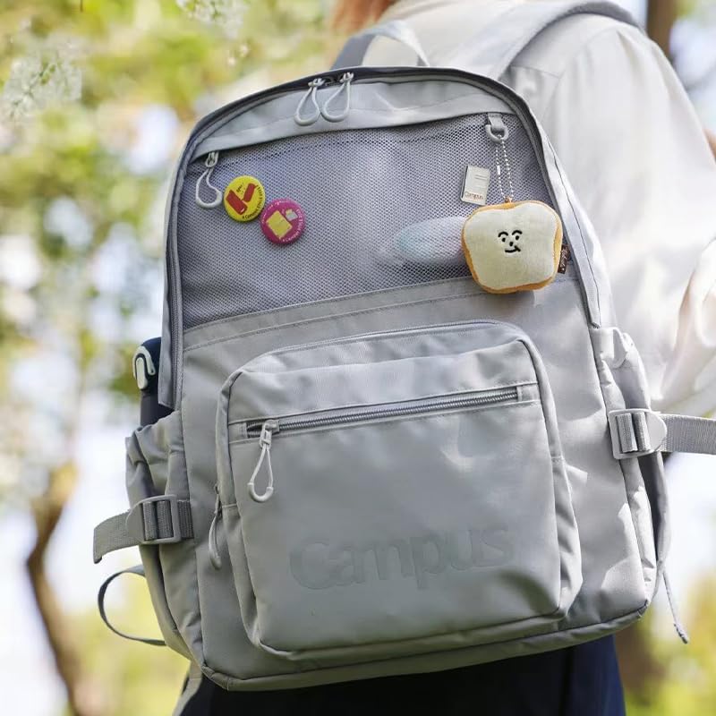 KOKUYO Big Student Laptop Backpack For College Women Middle High School Teen Girls Bookbag Travel Daypack For College, Middle High School, Bookbag (Gray)