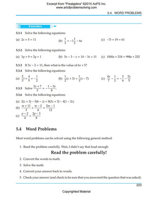Art of Problem Solving Series Prealgebra 2 Books Set (Textbook and Solutions Manual) by Richard Rusczyk, David Patrick and Ravi Boppana