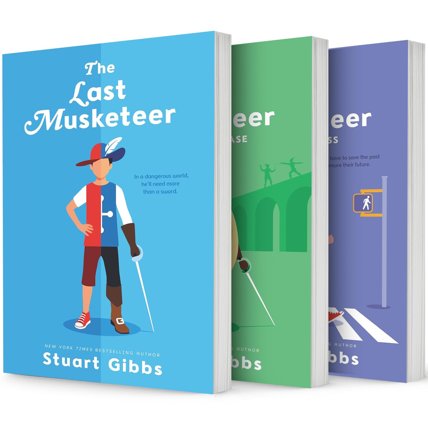 Discover the Secrets of a Bygone Era with The Last Musketeer Series by Stuart Gibbs - A 3-Book Set of “The Last Musketeer”, “Traitor's Chase”, and “Double Cross”.