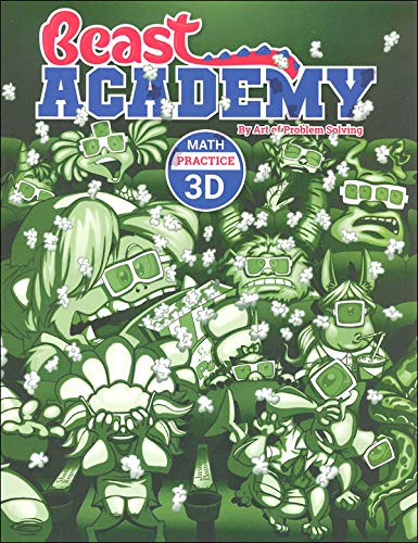 NEW Art of Problem Solving: Beast Academy Grade 3 Practice Workbook Set (4 Books): Practice 3A, 3B, 3C, 3D