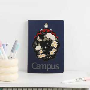 KOKUYO Lined Journal Notebook, A5 Hardcover Notebook for Women in 8mm Ruled, 100 Sheets Travel Journal in 5.75'' x 8.4'', Journaling, Writing, Work & Office, 70 GSM Japanese Smooth Paper, Navy