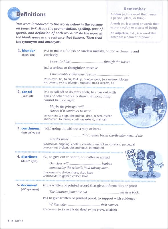 Vocabulary Workshop Enriched Blue Level Student Edition, Grade 5 | Vocabulary Workbook | Upper Elementary English Language Arts