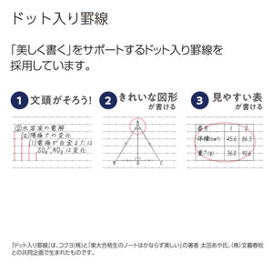 KOKUYO Composition Notebooks, 5 Pack Smart Campus Semi-B5 Comp Book with Dot B 6mm Ruled, 30 Sheets, School Lined Notebook in White, Journal Notebook for Women Work Study Note Taking (NO-GS3CWBTX5)