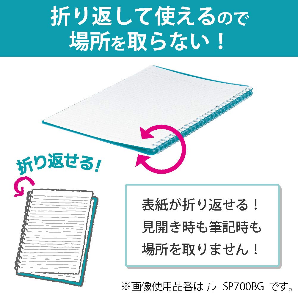 Kokuyo Campus Smart Ring Binder, B5 Light Blue Refillable Binder Notebook 26 Holes with 10 Extra Loose-Leaf Paper, Up to 25 Filler Papers for Work & Study, Japan Import (RU-SP700LB)